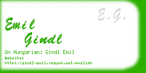 emil gindl business card